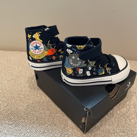 !!SOLD!! NIB Converse Infant Chuck Taylor Size 2 Black Doodles - Picture 5 of 9